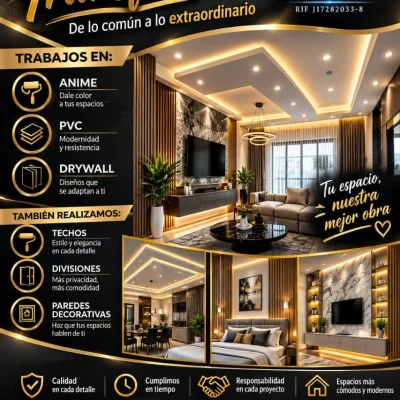 Realizamos techo raso y decoración de paredes