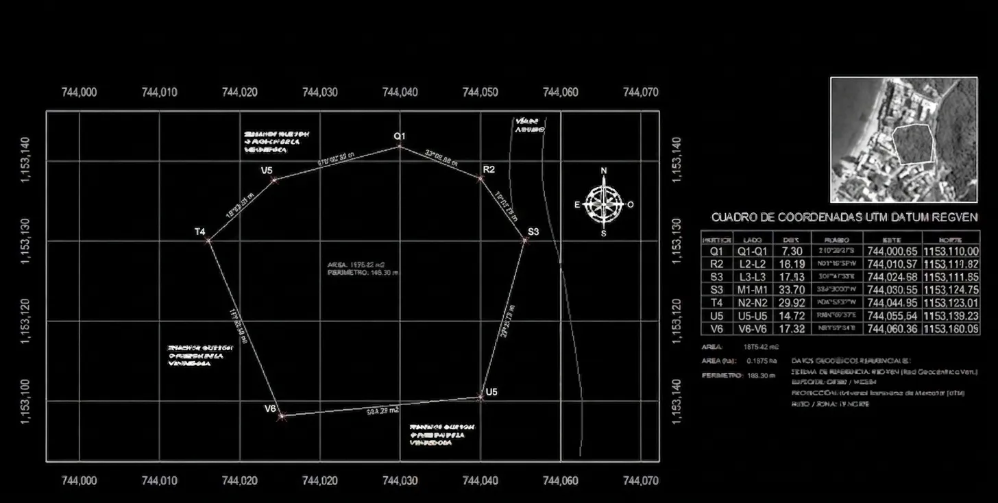 Digitalización de Plano Topográfico en Coordenadas Utm (regven)