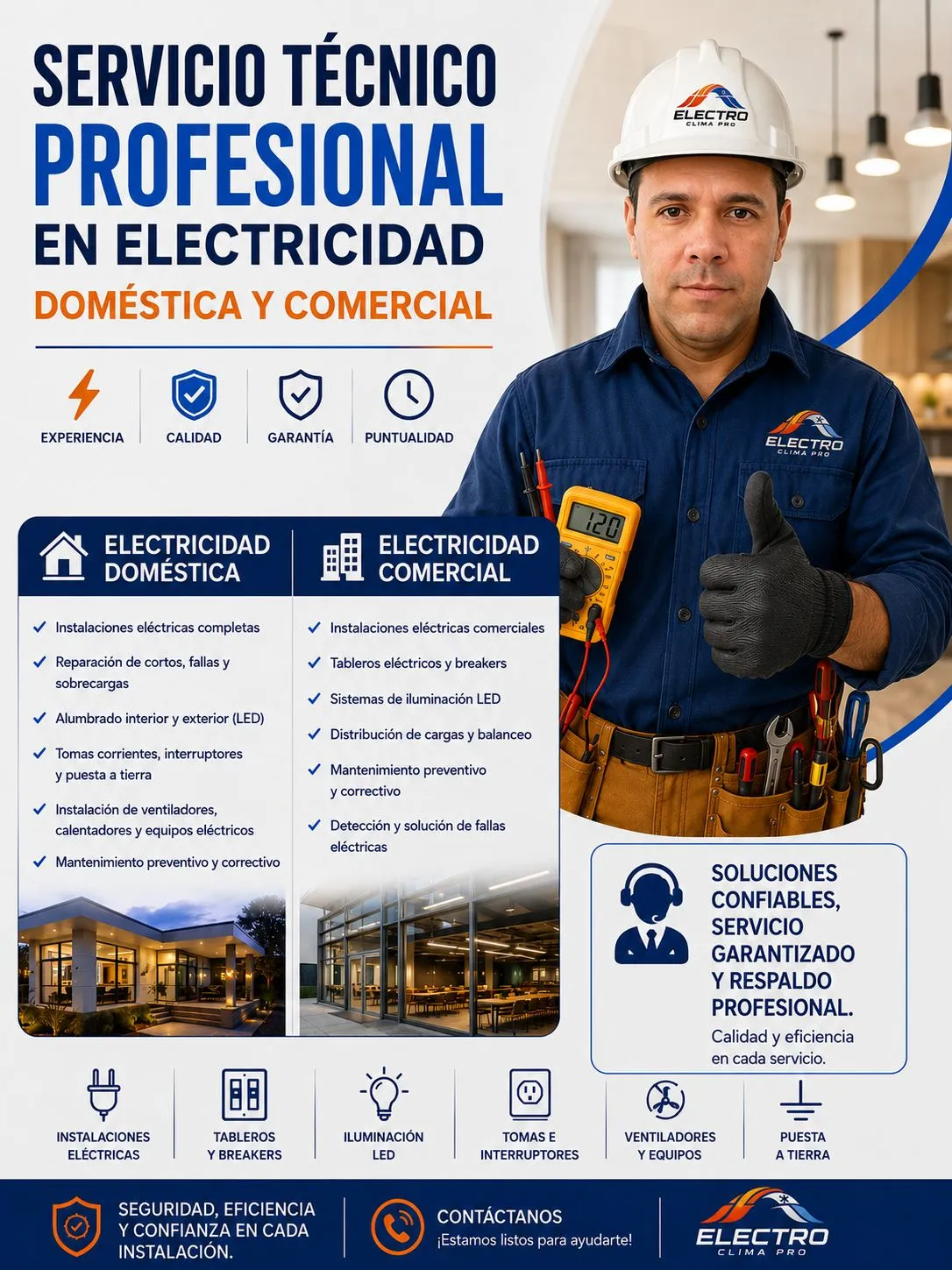 Electricista Residencial y Comercial - Emergencias